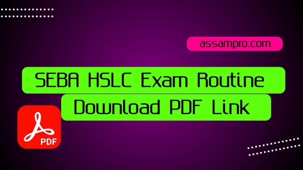 SEBA HSLC Exam Routine 2026