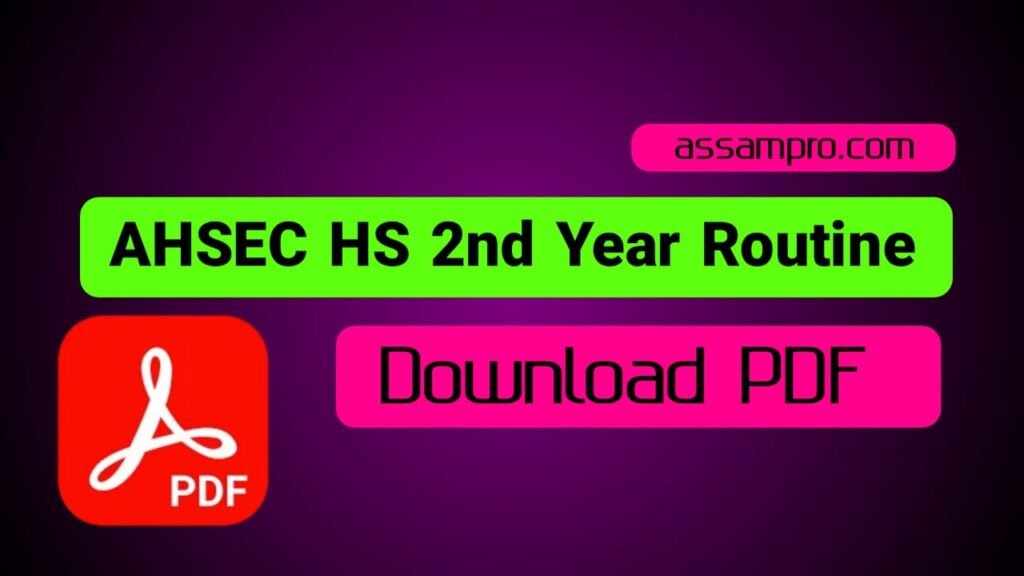 AHSEC HS 2nd Year Routine 2026