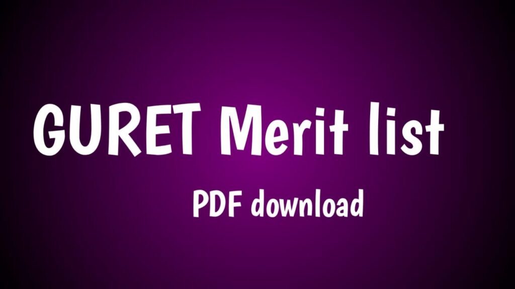 GURET Merit List 2025