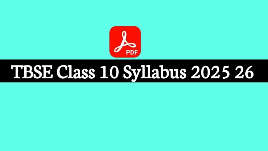 TBSE Class 10 Syllabus 2025 26