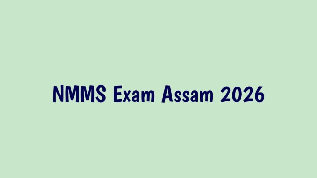 NMMS Exam Assam 2026