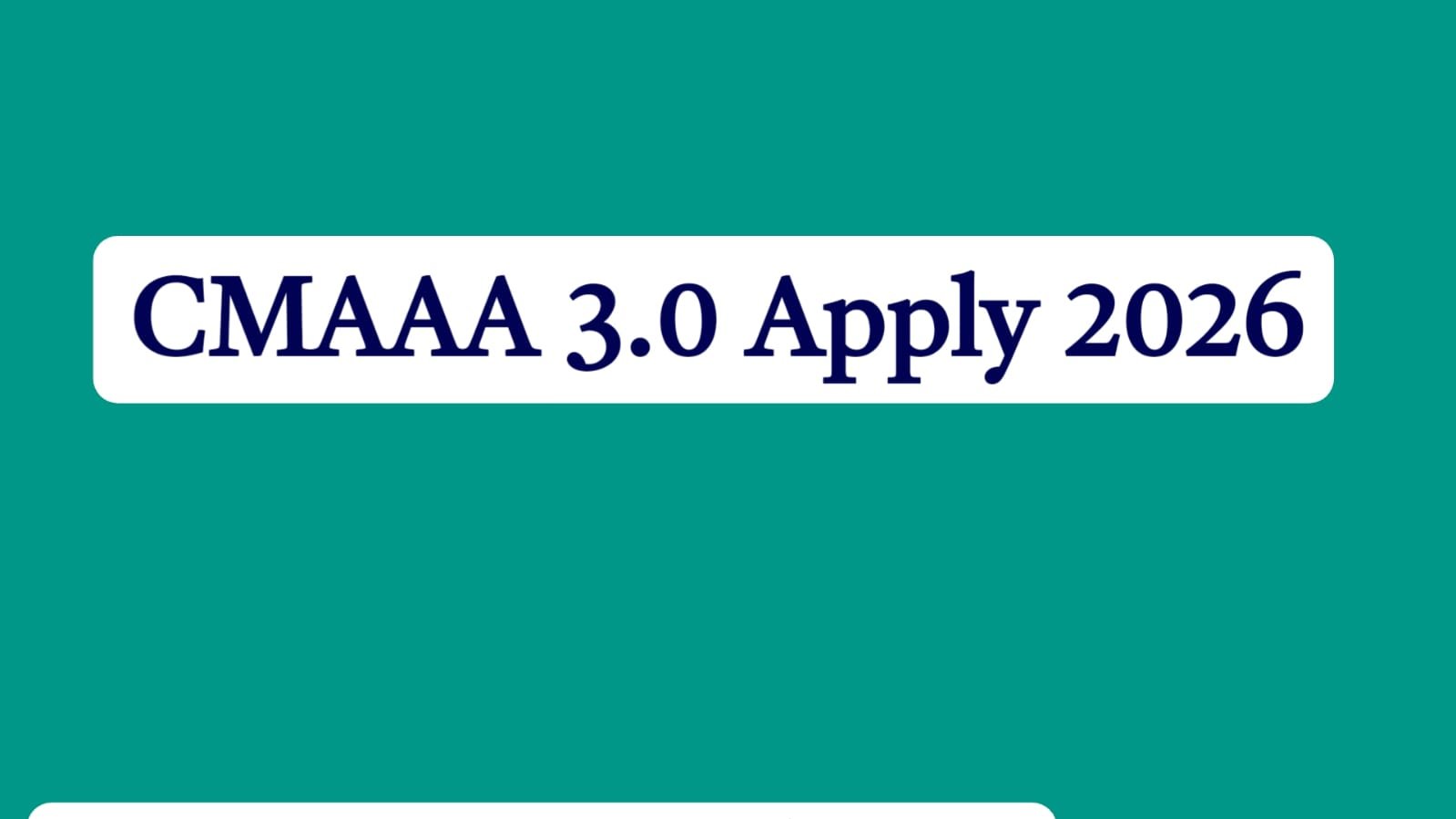 CMAAA 3.0 Apply 2026